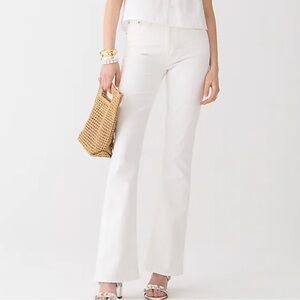 J crew skinny flare jeans white wash
